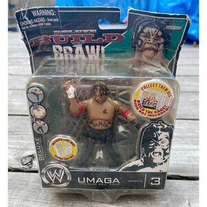 WWE Deluxe Build N Brawl Umaga with Top Cage Wall Piece Series 3 NEW SEALED 2008